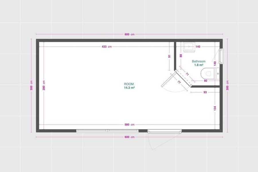 CONTENEDOR DE OFICINA 6X3 M
