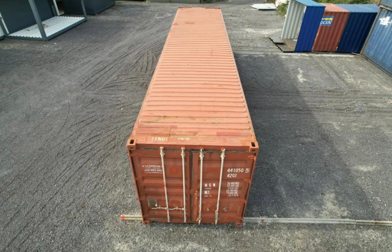 Contenedor usado High Cube de 40 pies rojo