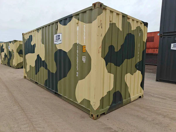 Contenedor 20 pies seminuevo verde militar