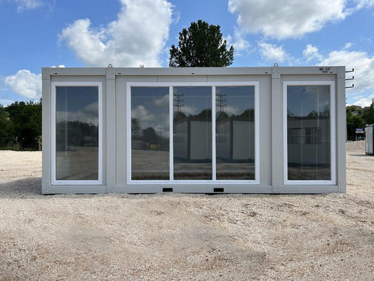 CONTENEDOR DE OFICINA MODELO CASA DE CRISTAL