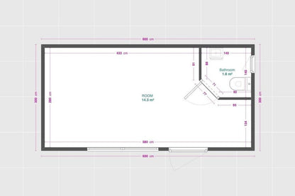 CONTENEDOR DE OFICINA 6X3 M