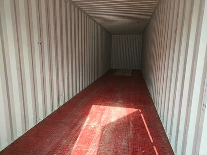 Contenedor seminuevo High Cube de 40 pies blanco