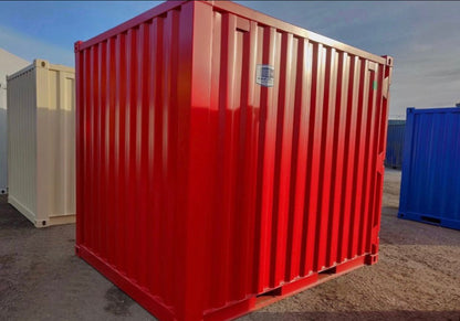 Contenedor seminuevo de 10 pies rojo