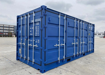 Contenedor 20 pies con apertura lateral azul nuevo