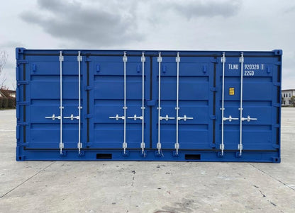 Contenedor 20 pies con apertura lateral azul nuevo