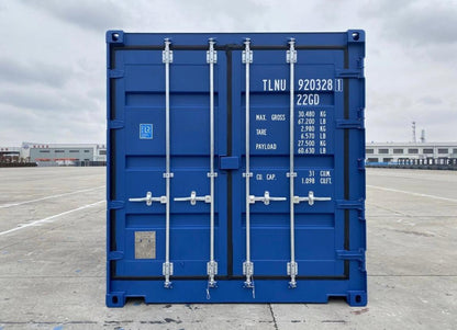 Contenedor 20 pies con apertura lateral azul nuevo