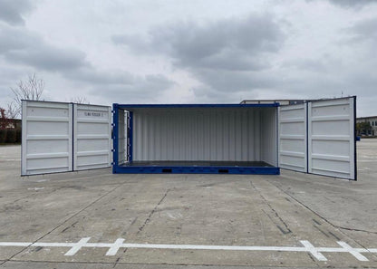 Contenedor 20 pies con apertura lateral azul nuevo