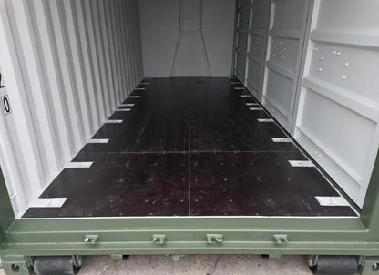 Contenedor 20 pies con apertura lateral verde oscuro nuevo