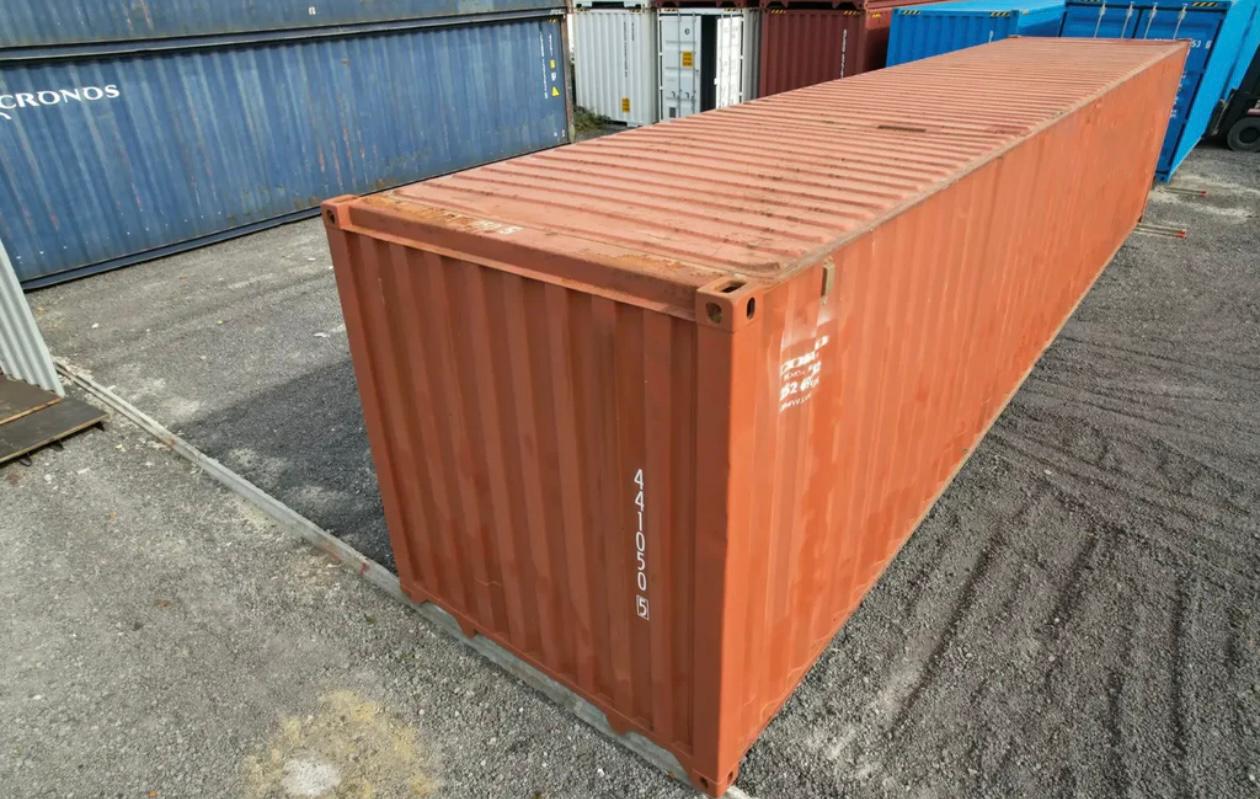Contenedor usado High Cube de 40 pies rojo