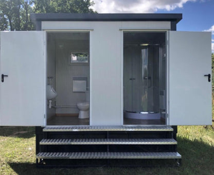Contenedor sanitario +wc + ducha + cisterna