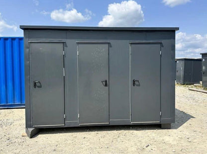 Contenedor sanitario 3 cabanas wc, urinario + caldera, ducha